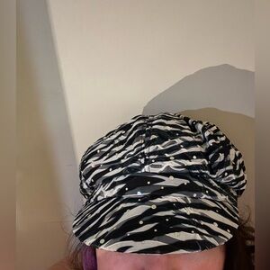 NEW Zebra Print Cap with Sequins